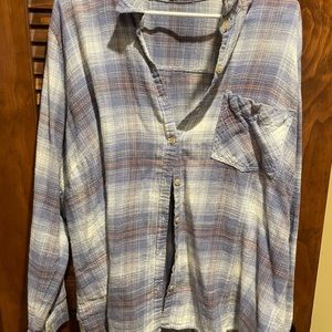 Light blue flannel worn just a couple times